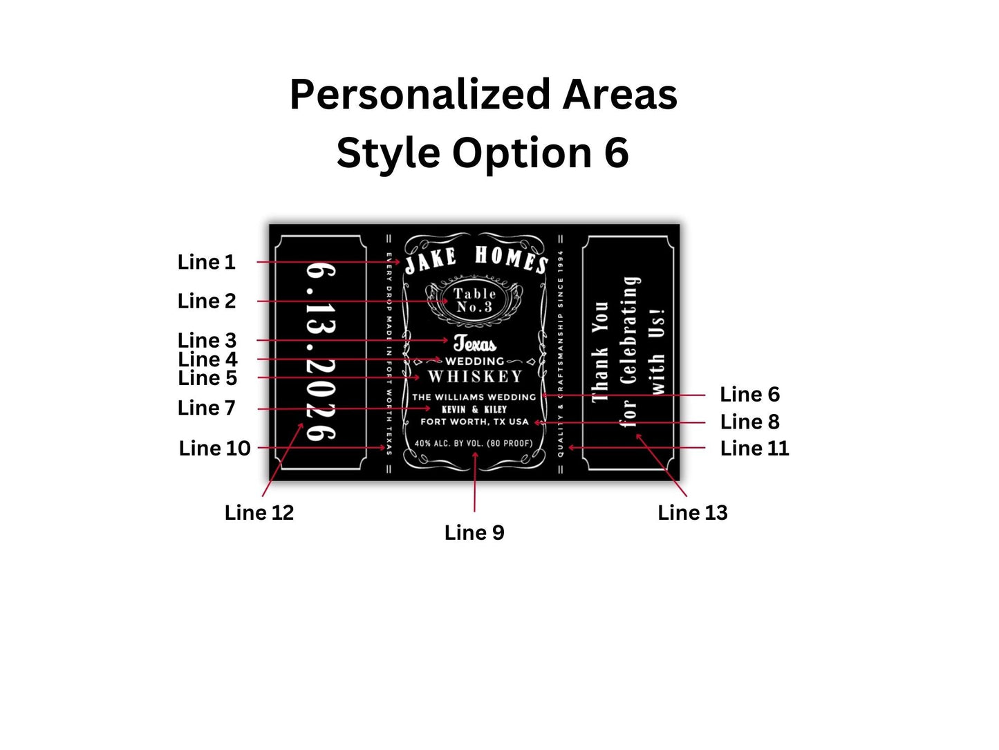 Personalized Wedding Seating Chart Mini Bottle Labels