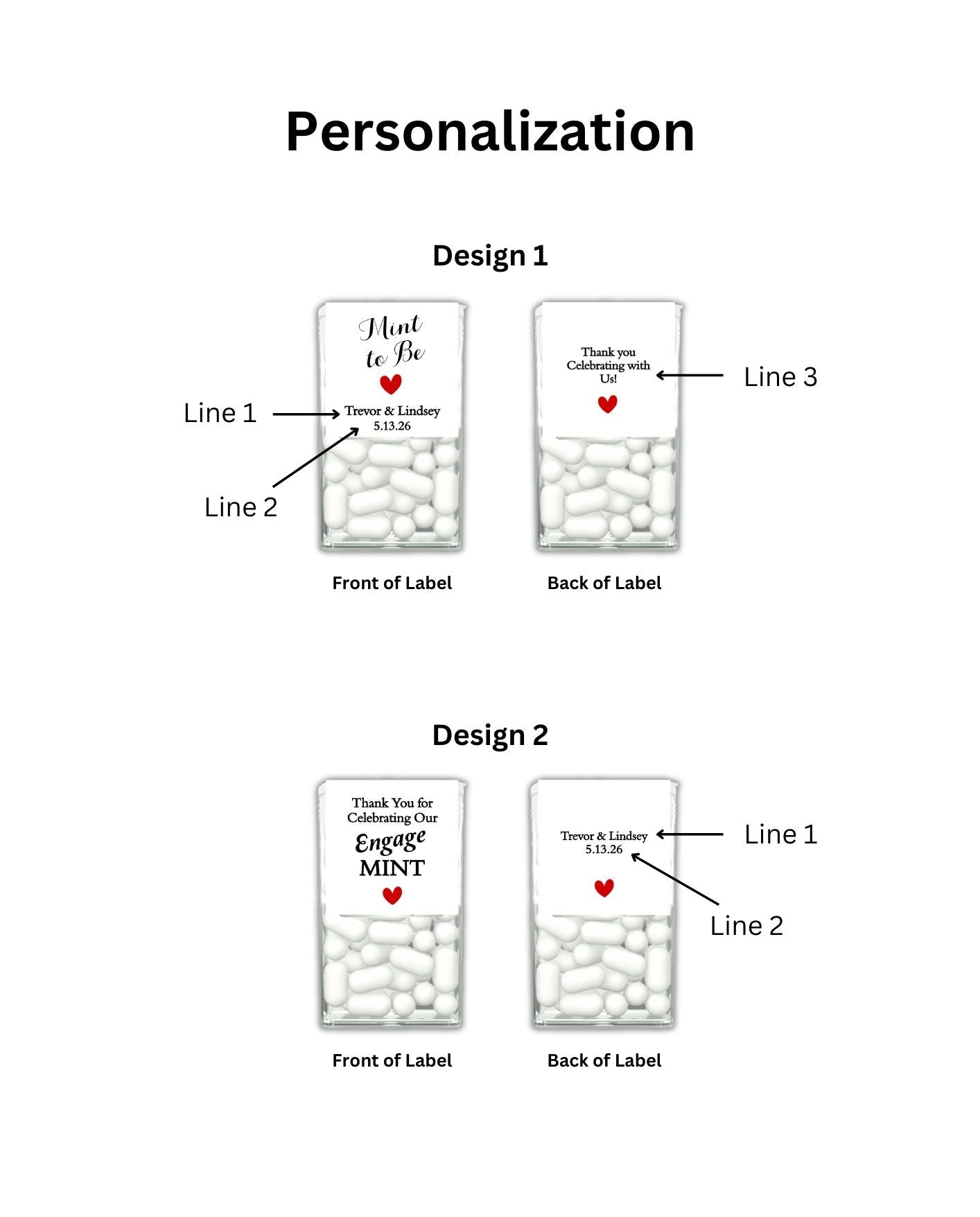 Mint to Be EngageMint Tic Tac Personalized Labels