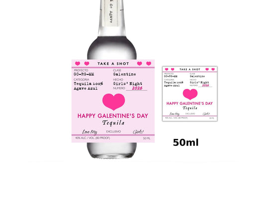 Galentine's Day Tequila Label Templates