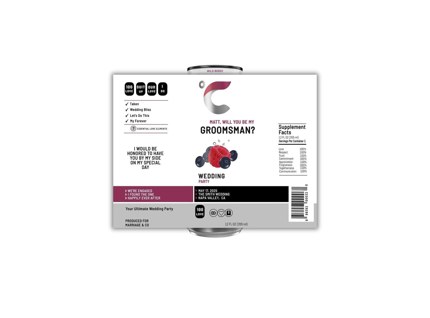 Personalized Energy Can Labels