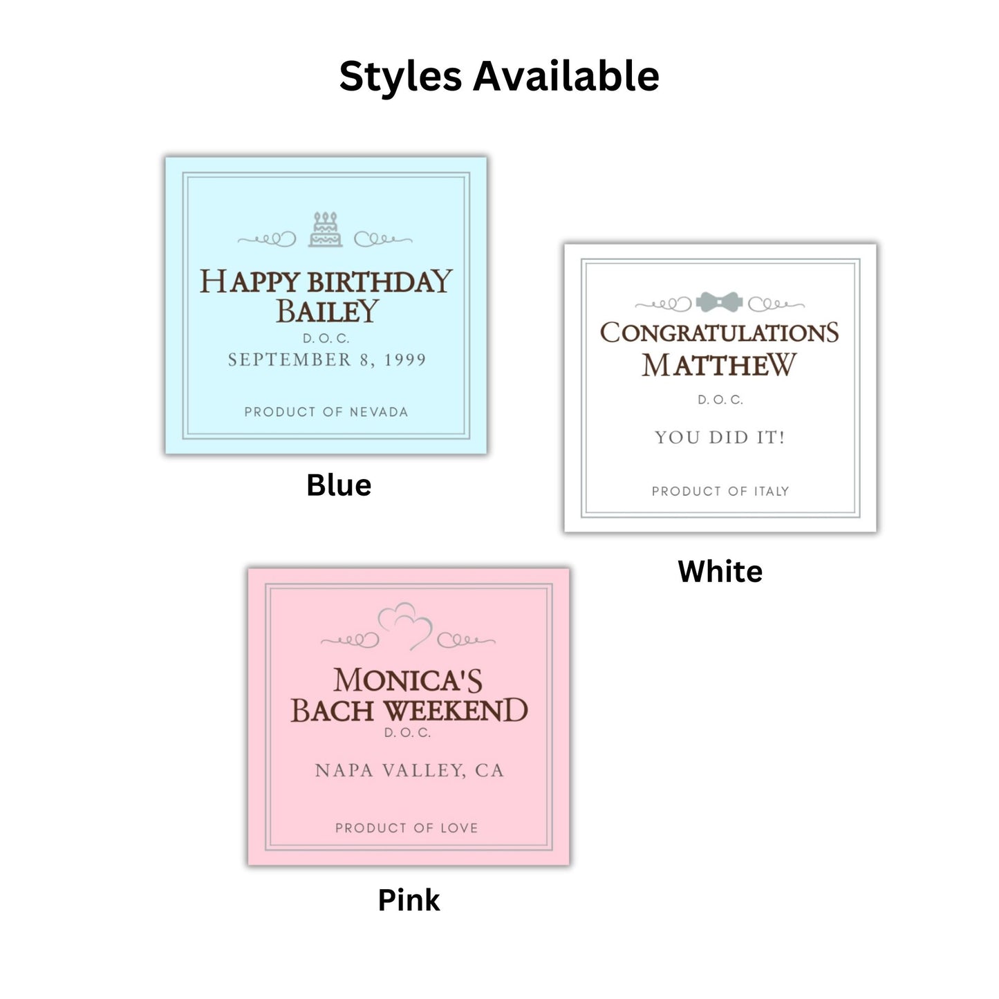 Personalized Prosecco Bottle Labels