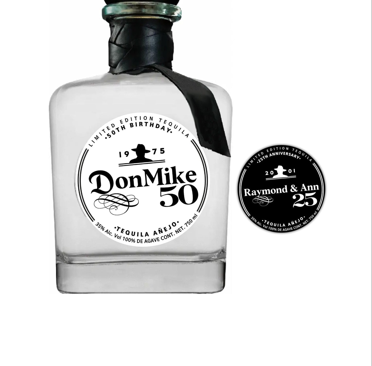 Personalized Tequila Anniversary Bottle Labels