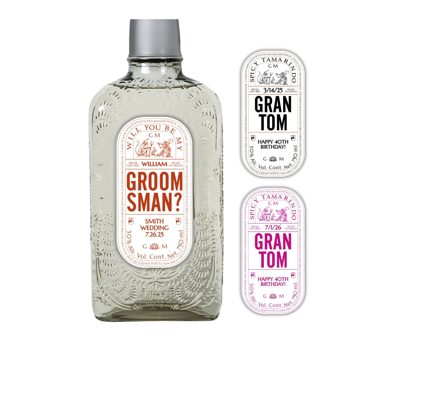 Personalized Tequila Bottle Labels