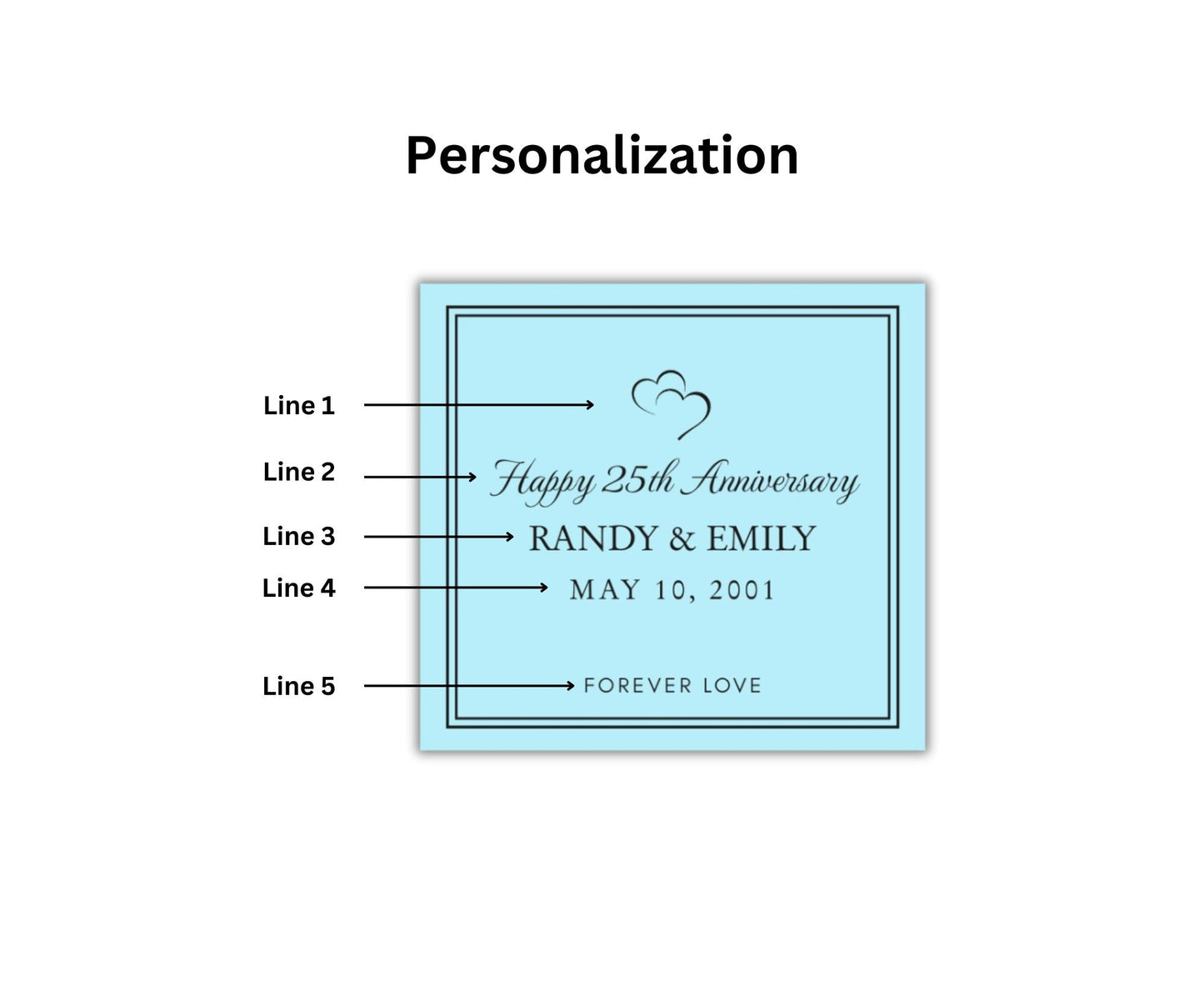 Modern Prosecco & Wine Personalized Bottle Labels
