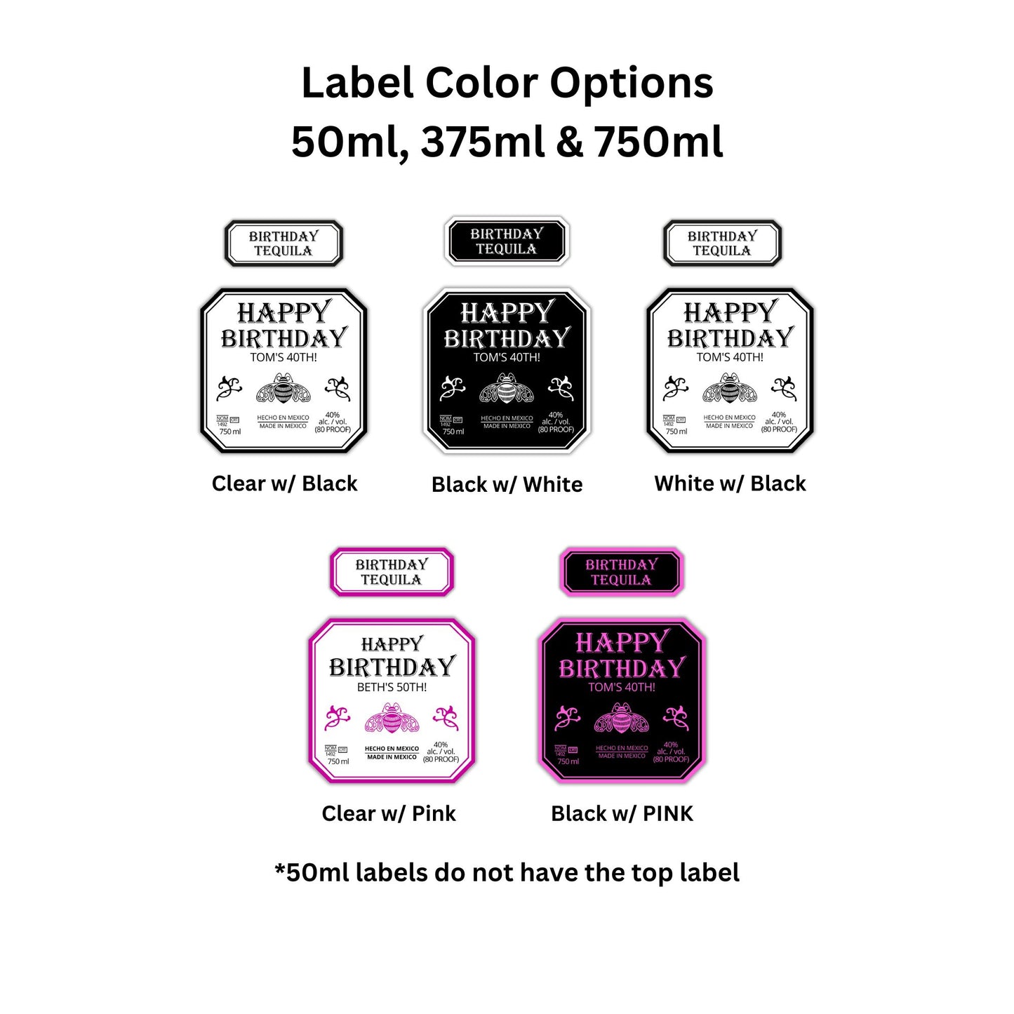 Personalized Tequila Bottle Labels