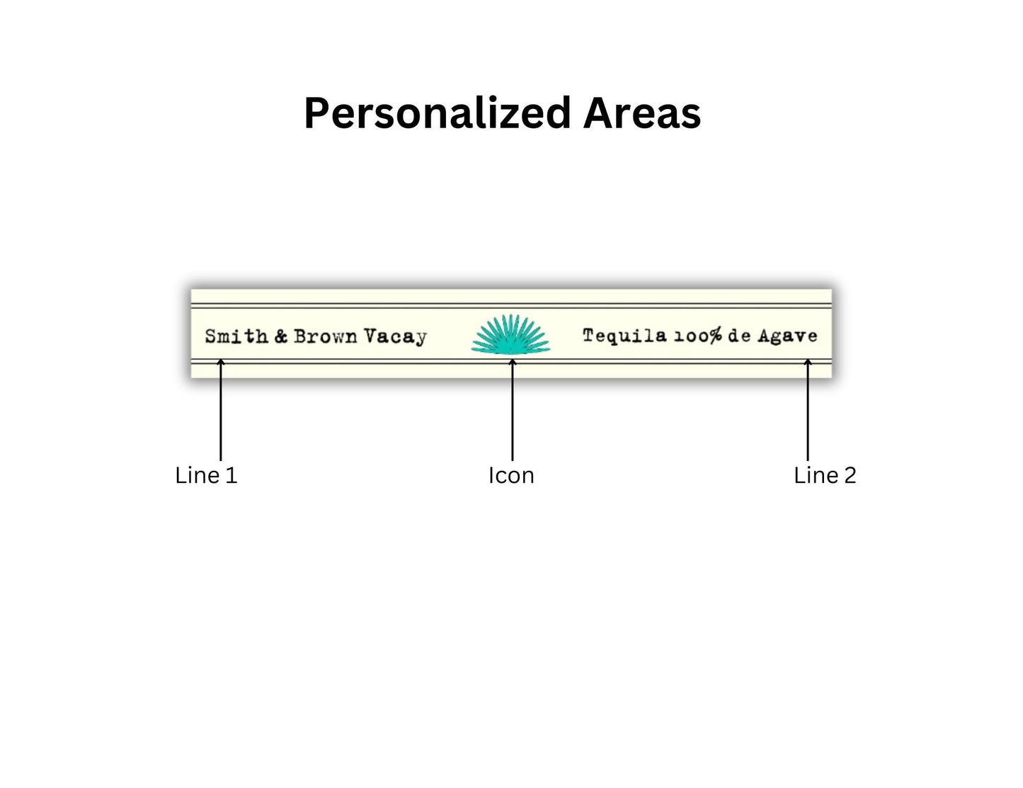 Personalized Tequila Top Bottle Label Seals