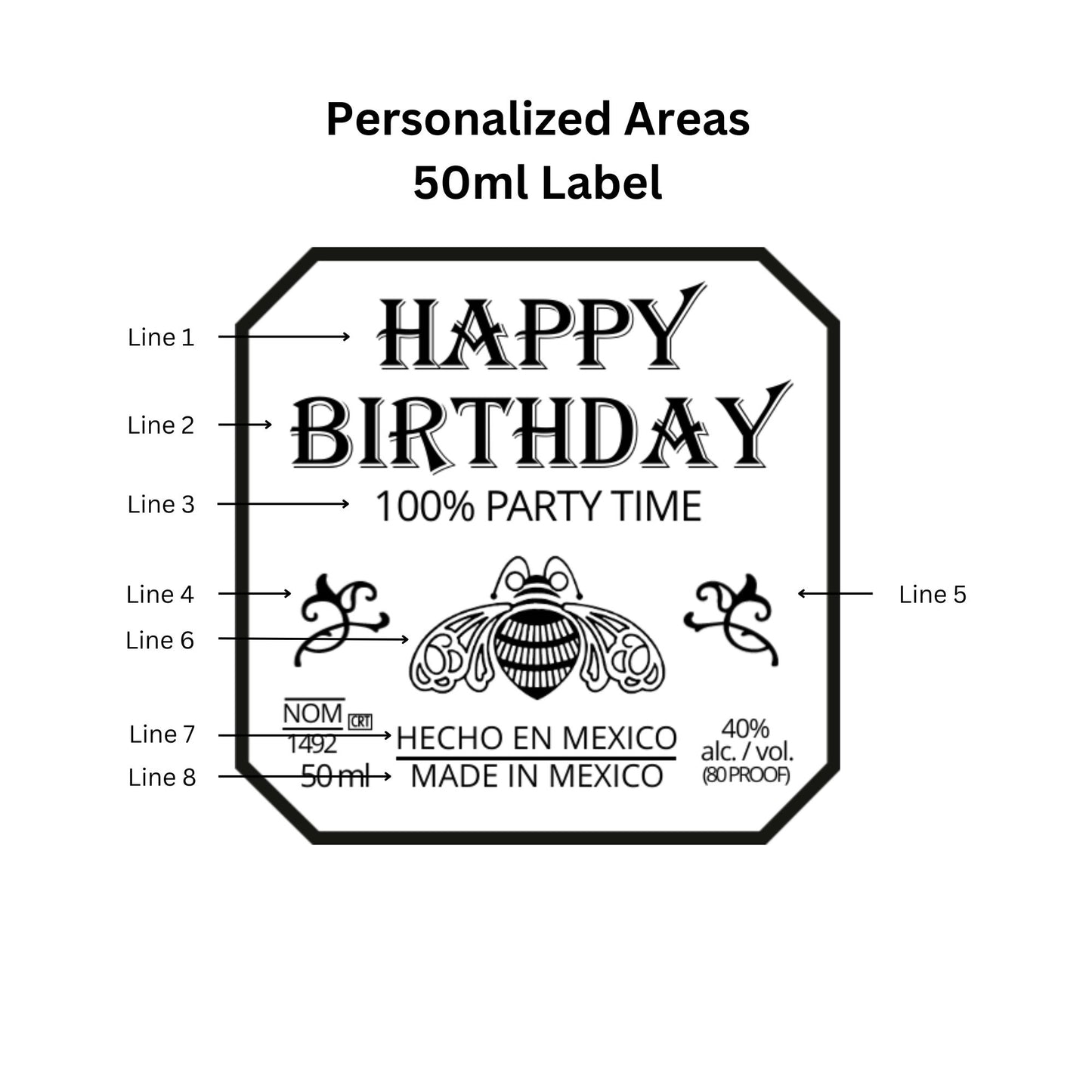 Personalized Tequila Bottle Labels