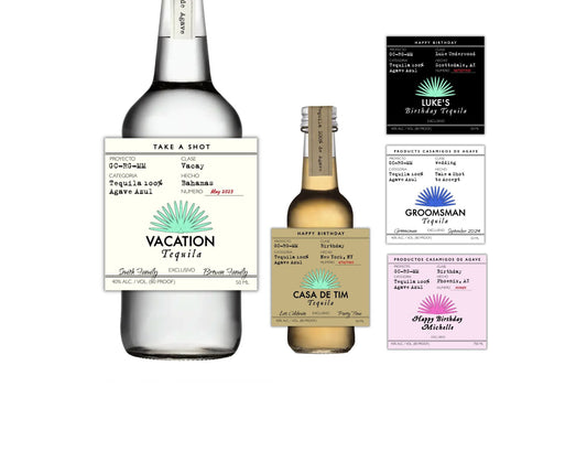 Personalized Tequila Bottle Labels