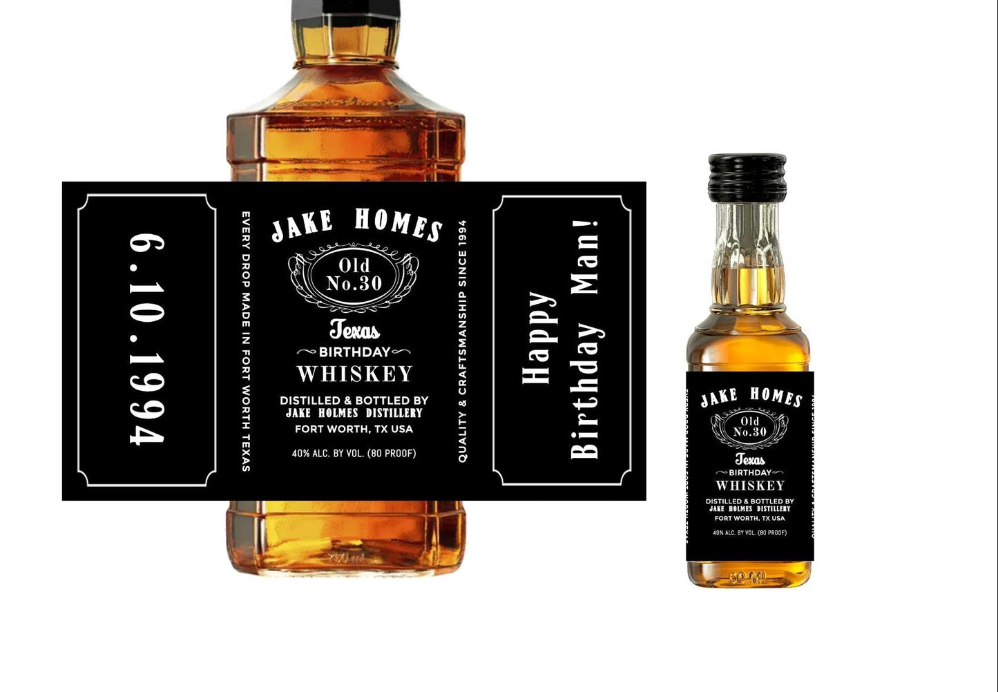 Personalized Whiskey Bottle Labels