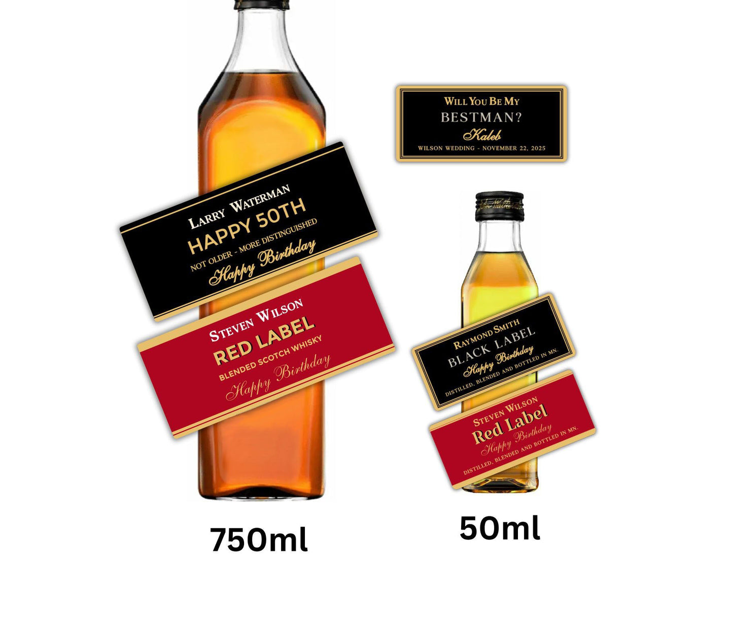 Personalized Scotch Whisky Bottle Labels