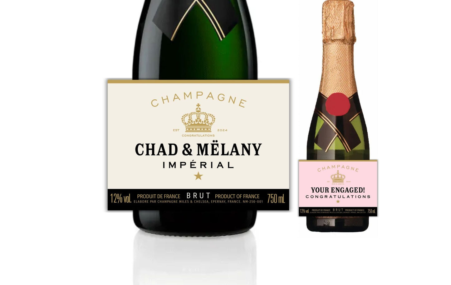 Personalized Champagne Bottle Labels