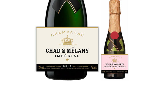 Personalized Champagne Bottle Labels