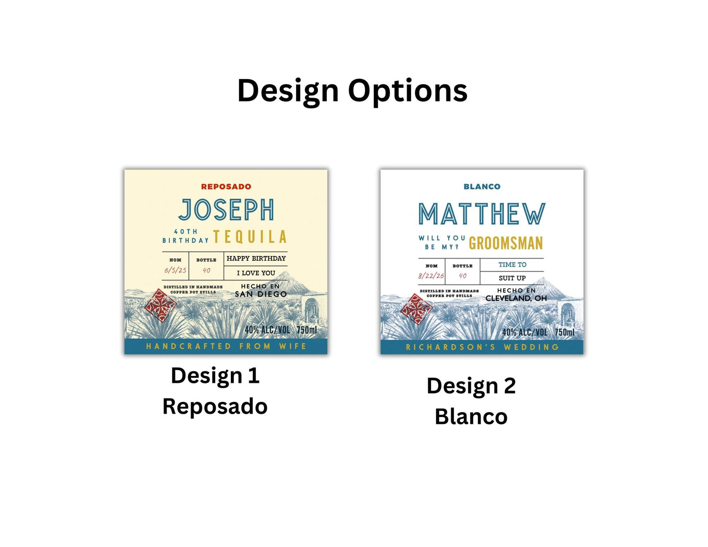Personalized Tequila Bottle Labels