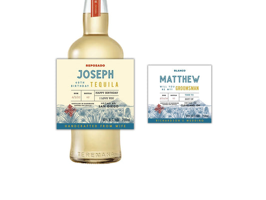 Personalized Tequila Bottle Labels