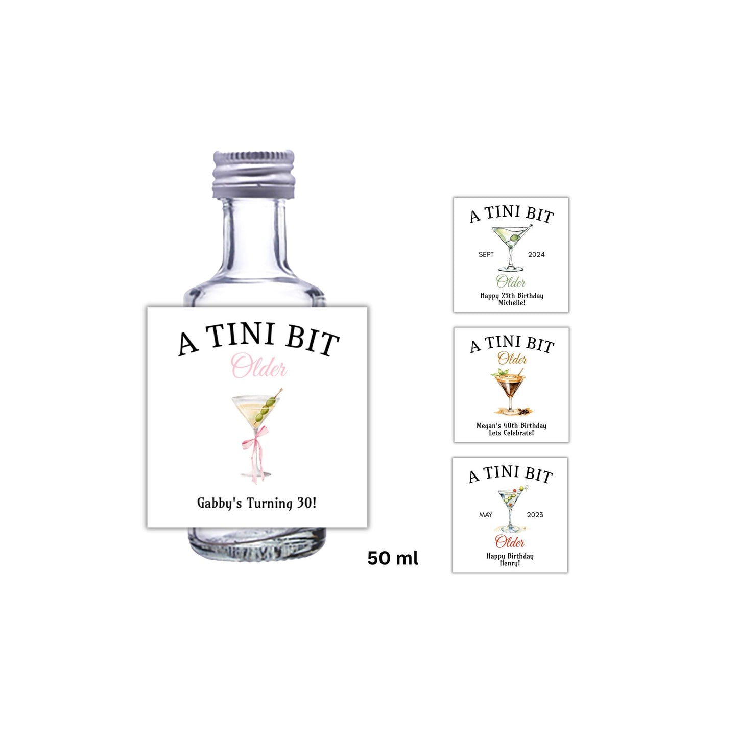 Personalized Tini Bit Older Labels