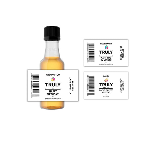 Personalized Flavored Vodka Mini 50ml Bottle Labels