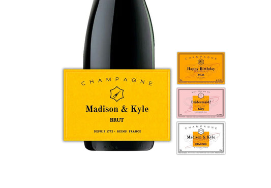 Personalized Champagne Bottle Labels