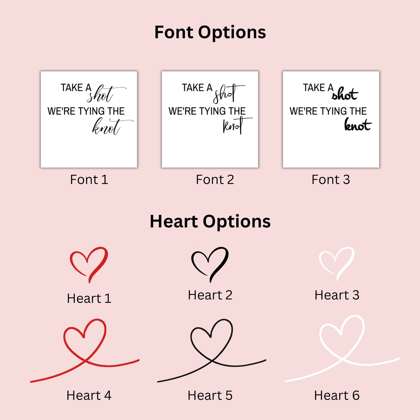 Take a Shot We're Tying The Knot Stickers Labels