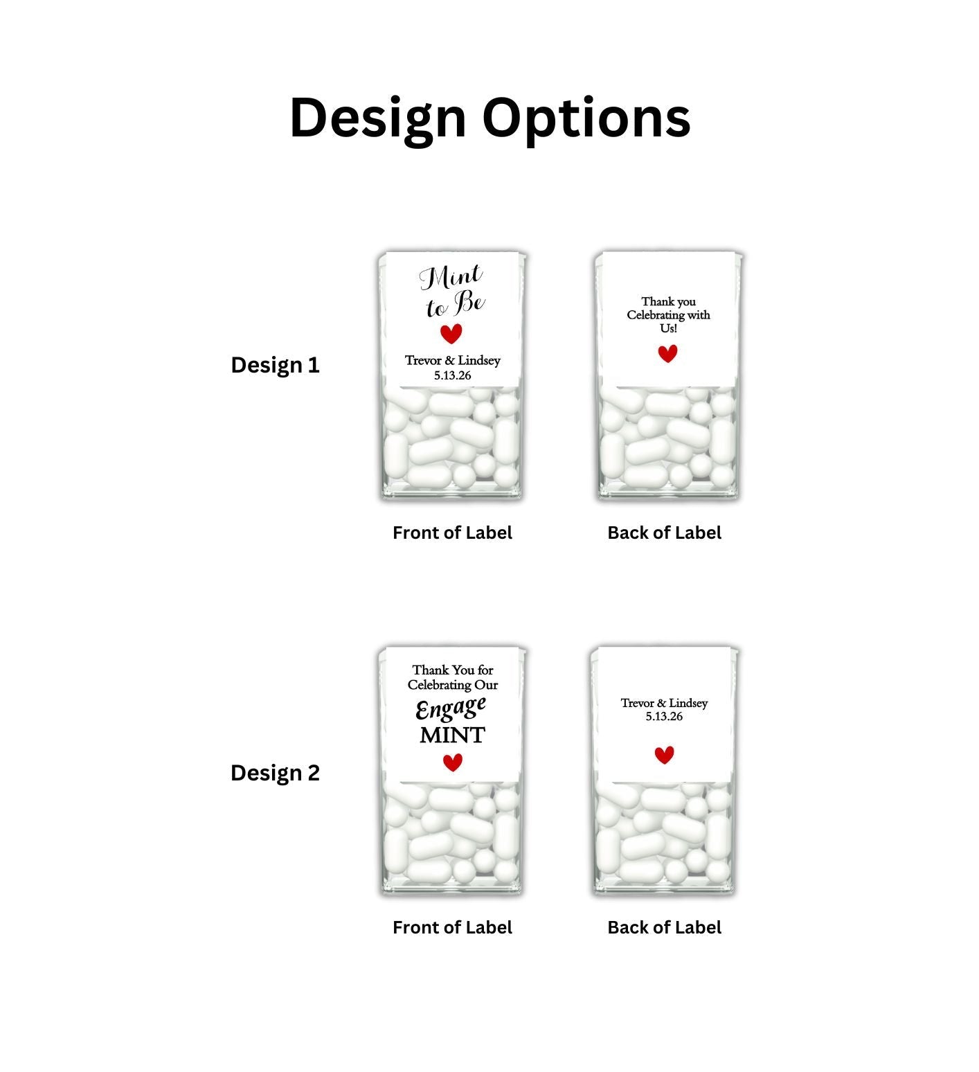 Mint to Be EngageMint Tic Tac Personalized Labels