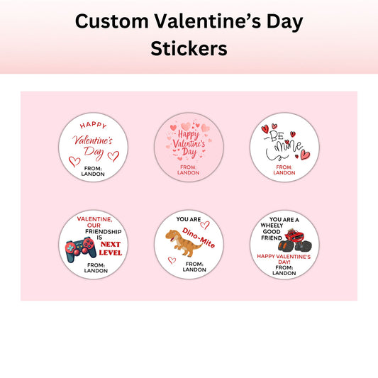 Custom Valentine's Day Stickers